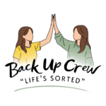 No shadow, Back Up Crew logo with transparent background